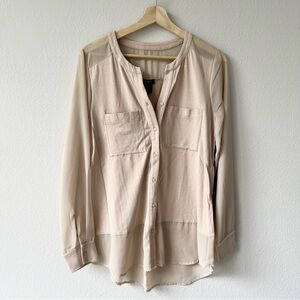 Ann Taylor Mixed Media Blouse